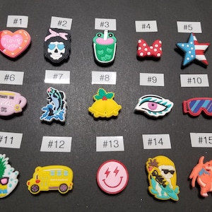 Funny themed shoe charms/bracelet charms