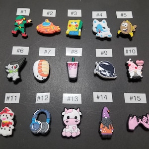 Variety Shoe Charms, Funny Silicone Shoe Clips