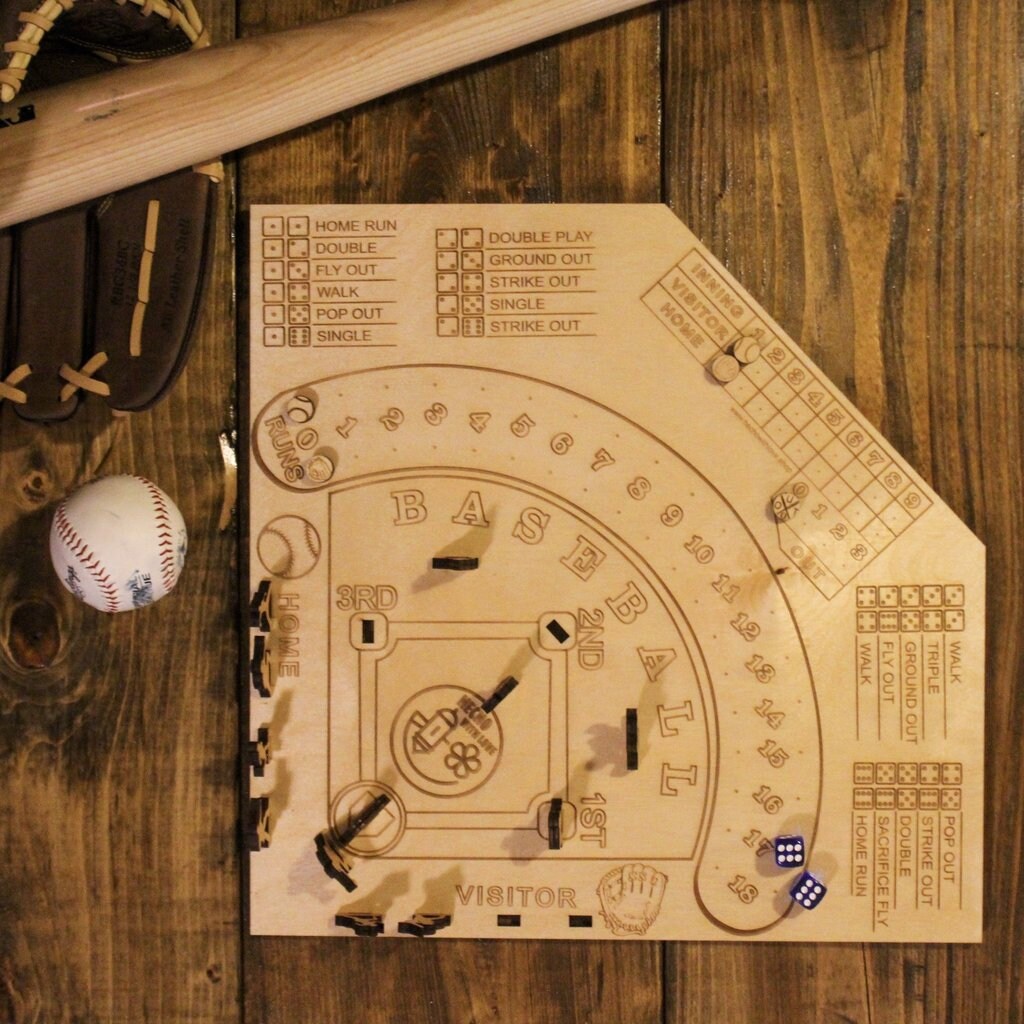 Svg & Dxf Tablero de Juego de Béisbol Etsy