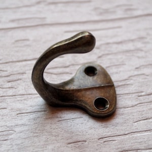 3,5 cm Altbronze Handtuchhaken - Kleiner dekorativer Wandhaken - Schlüsselhaken