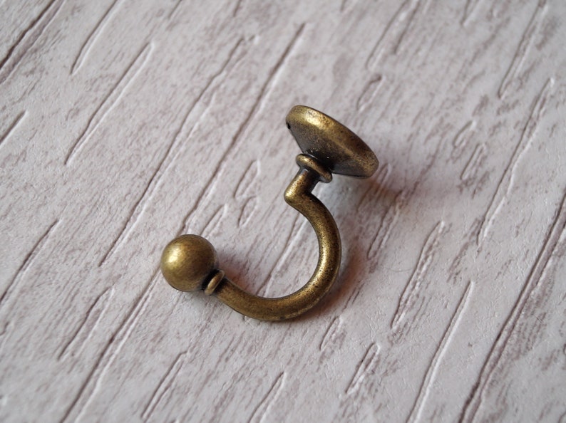 1.3 Brass Key Hooks Small Decorative Hook Key Hanger Etsy