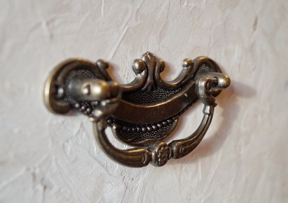 3.5 x 1.8 Drawer pulls bronze Victorian Etsy