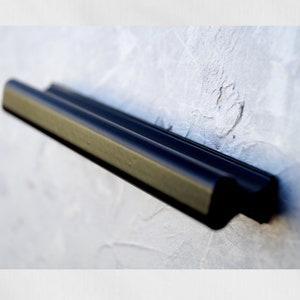 Modern drawer pulls - Cabinet knobs  - Black dresser handles