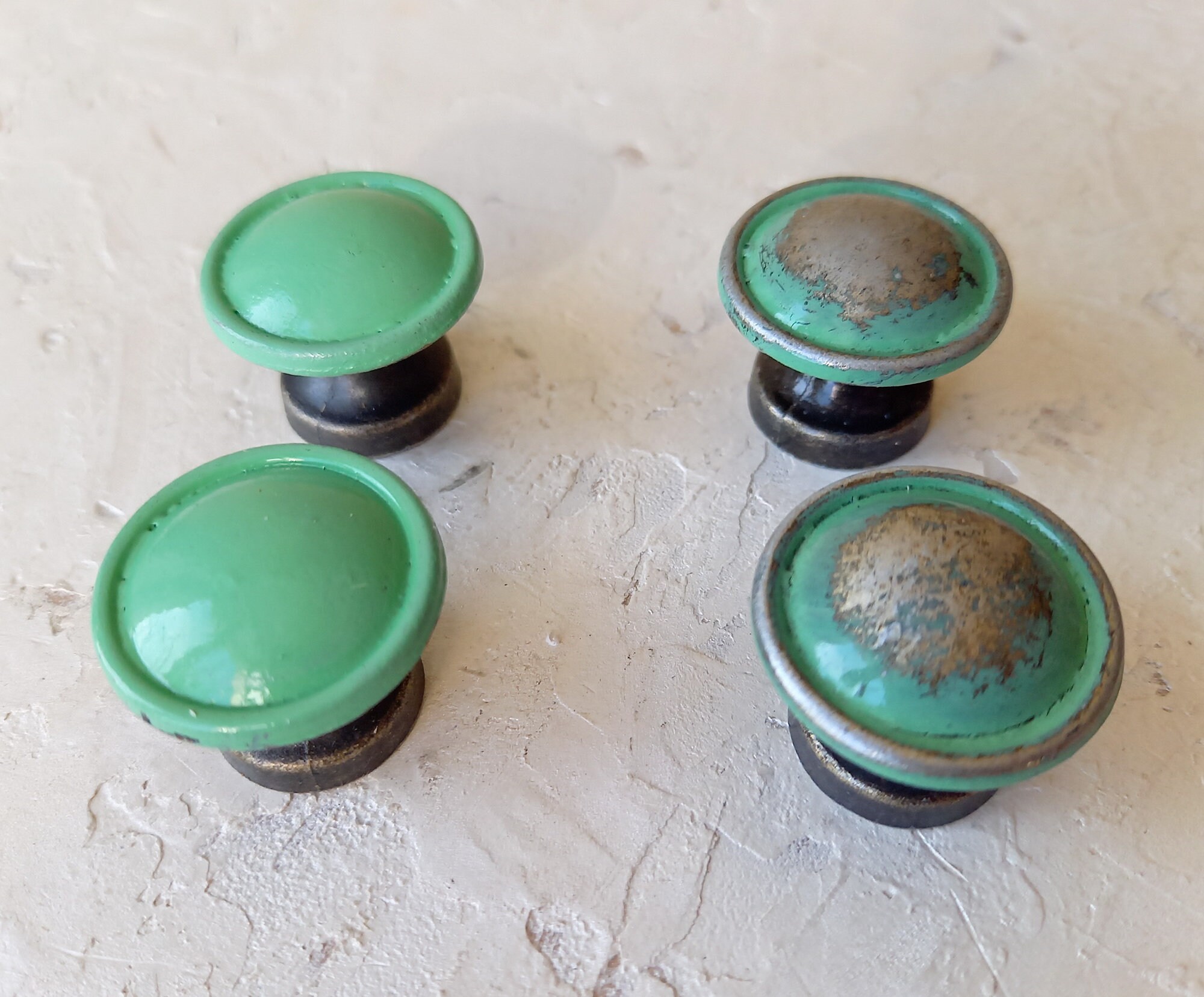 Light Green Knobs set of 2 Handmade Drawer Pulls Etsy Denmark