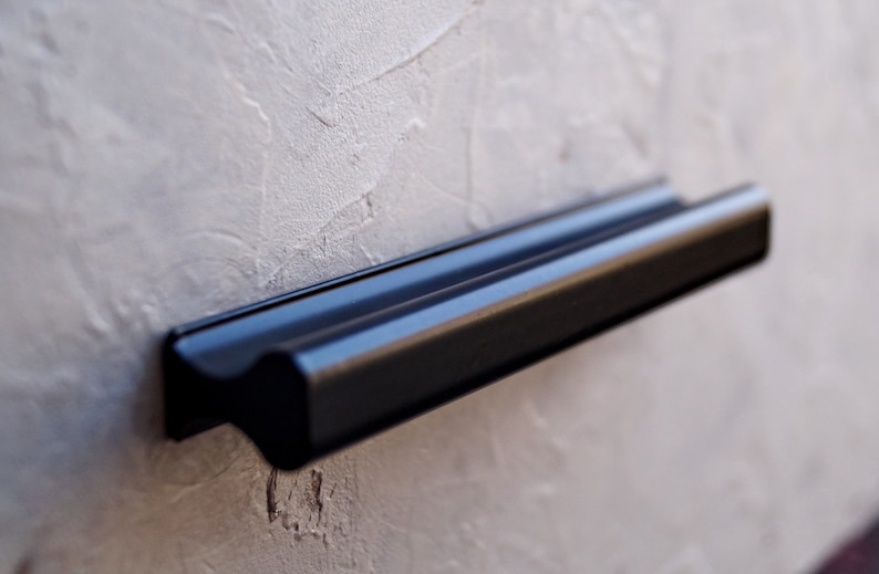 4.1 Mid century modern drawer pulls Black Etsy