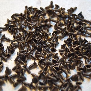 2 x 6 mm/2x7 mm/2x8 Small bronze screws 100 psc- Miniature screws - Screws for hinges - Small box hardware