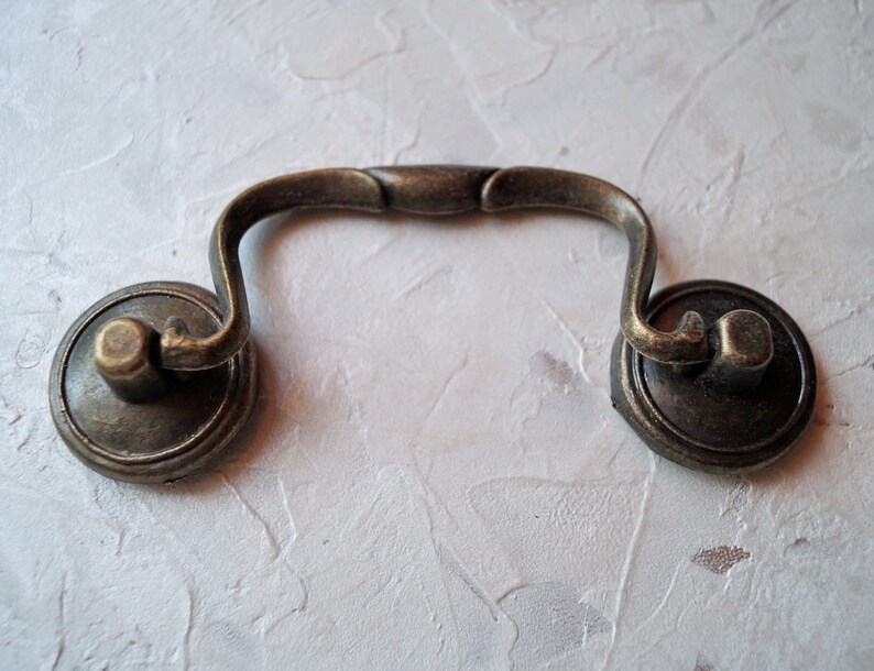 Antique Dresser Handles 4.4 X 2 Drawer Pulls Bronze Pulls Etsy