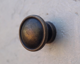 1.0"  Antique drawer knobs Cabinet knobs Dark bronze dresser handles