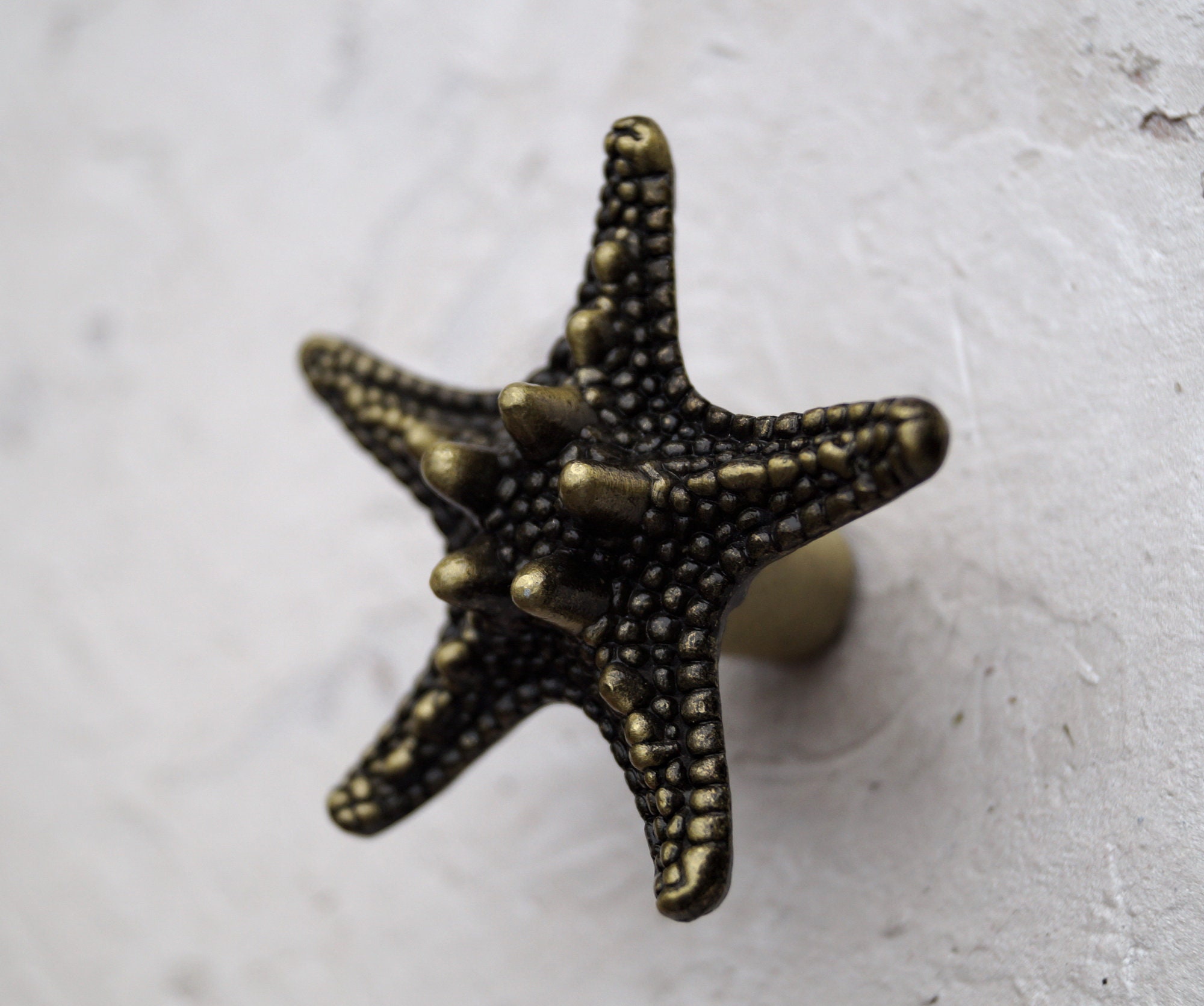 1.7 Starfish drawer knobs Old bronze dresser handles Etsy