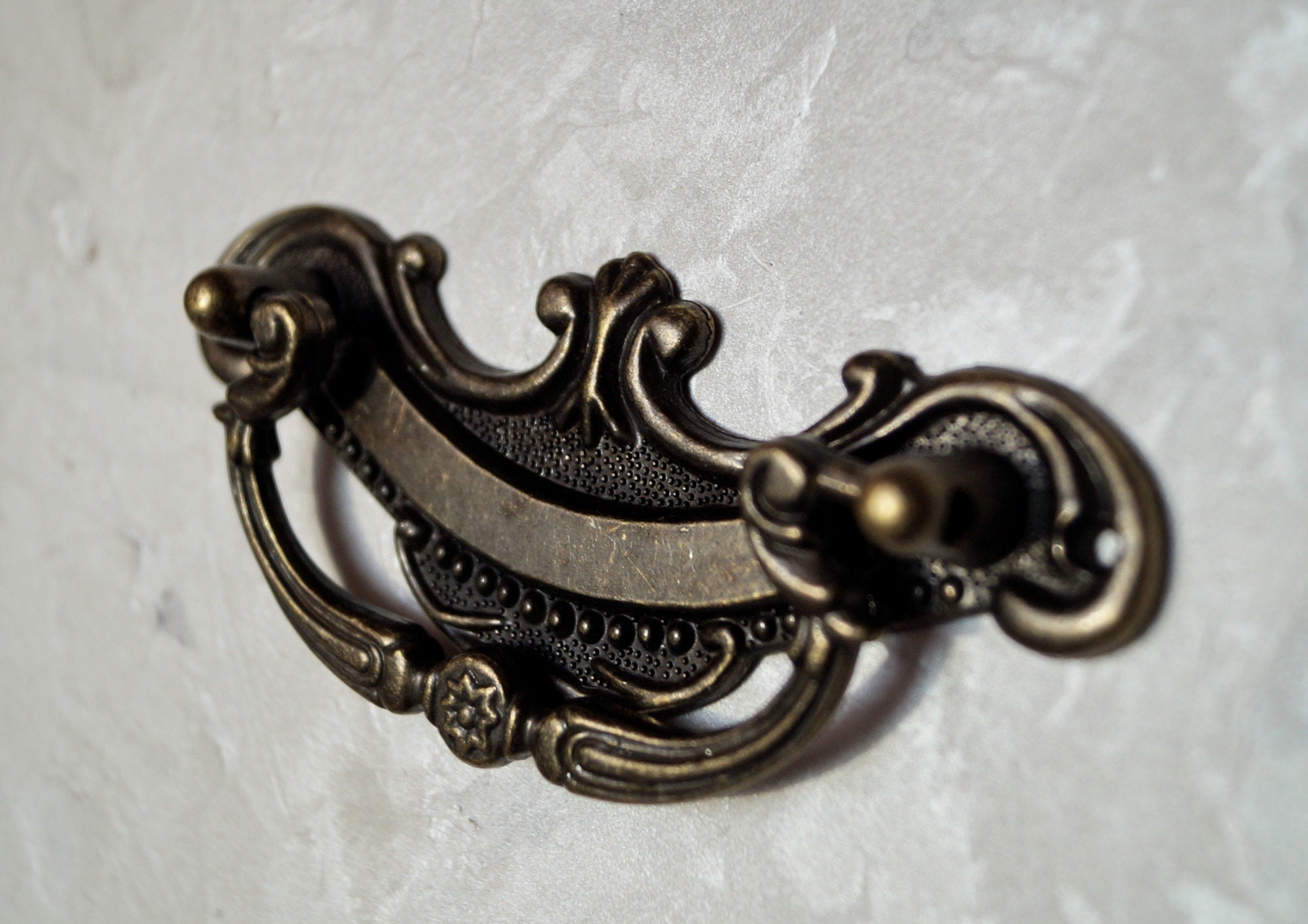 3.5 x 1.8 Drawer pulls bronze Victorian Etsy