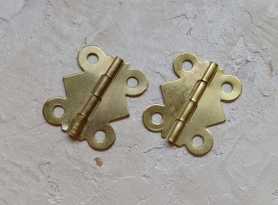 Gold Hinges Miniature Hinges Set of 2 24x20 Mm Etsy