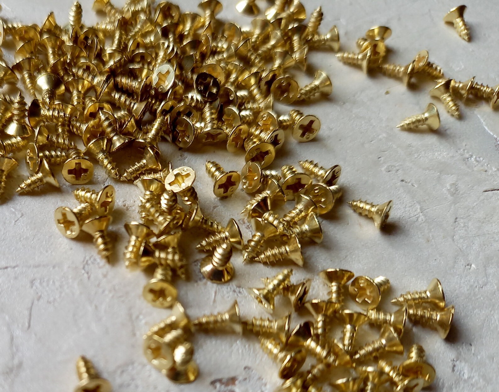 2 X 5 Mm Miniature Screws 100 Psc Small Gold Screws Screws for Hinges
