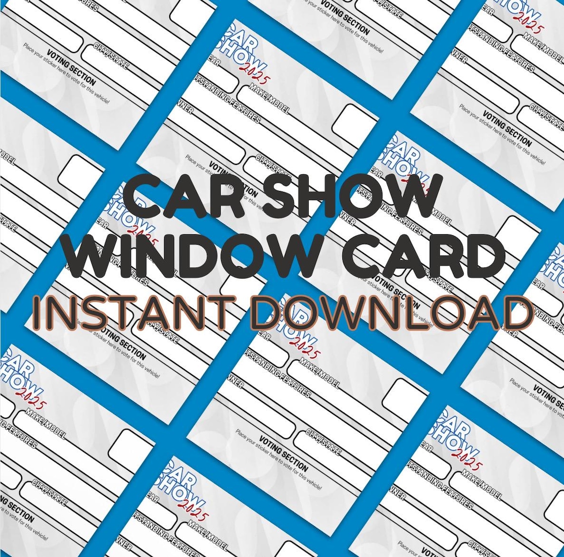 Car Show Window Card Template: Customizable Automotive Event Flyer