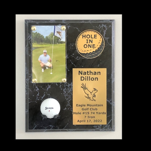 8X10" Hole In One Display Plaque