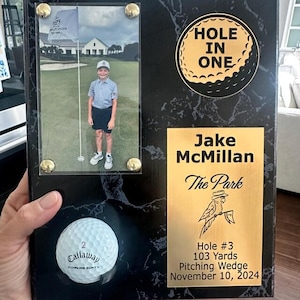 Custom 8&quot;x10&quot; Wall Display to Honor Your Hole-in-One - A Golf Lover&#39;s Dream