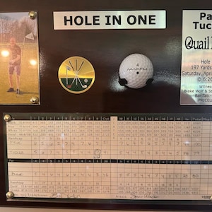 12x15&quot; Hole in One Plaque w/Scorecard