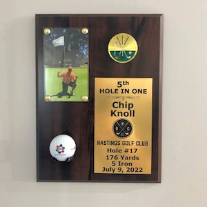 Personalized Hole-In-One Plaque 9&quot;x12&quot;