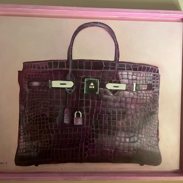 Designer bag oilpainting Birkin Bag Hermès