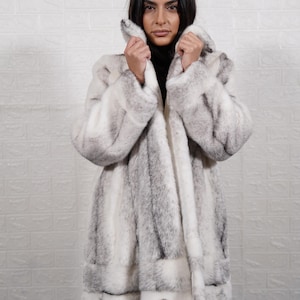 Natural black cross mink fur coat long overcoat women handmade luxury genuine full skin winter jacket