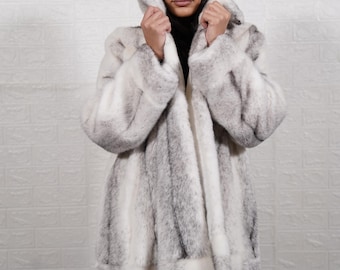 Real Mink Fur Coat Black Cross Long Overcoat for Women Luxury Real Full Skin Handmade Genuine Fur Winter Jacket Gift for Her