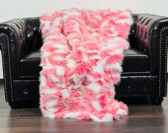 EXCLUSIVE Real FOX FUR Throw Blanket • Large fur Area Rug  • Genuine Fur Rug  • Ethically and Organic Farmed Fox Fur  • Scandinavian Decor