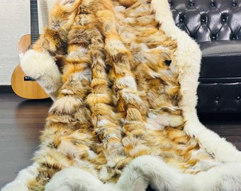 Fox Fur Throw Blankets