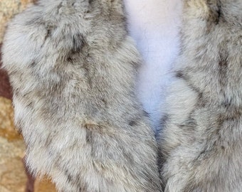 Luxury fox fur collar scarf, detachable warm fluffy fur wrap, gorgeous soft fur stole