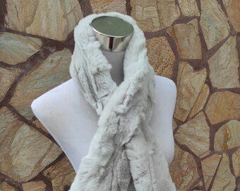 Fur scarves, fur scarf womens, rex rabbit fur scarf, fur collar