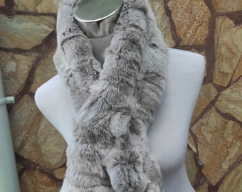 Fur scarves, fur scarf womens, rex rabbit fur scarf, fur collar
