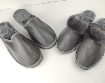 Fur slippers,sheepskin slippers,leather slippers,fur slippers for couple