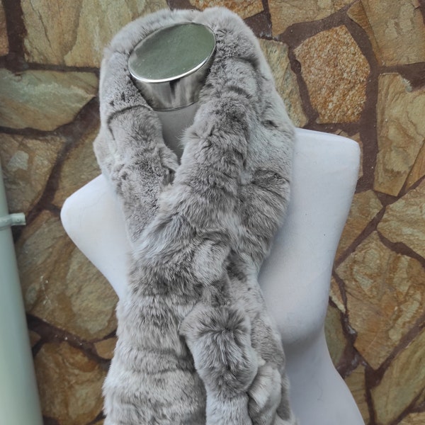 Fur scarves, fur scarf womens, rex rabbit fur scarf, fur collar