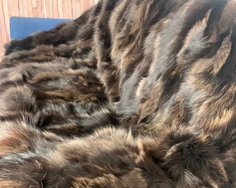 Real Fur Blanket • Personalized Fox Fur Blanket Throw • Handmade Genuine Fur Blanket • Fur Bedspread n Sofa Cover