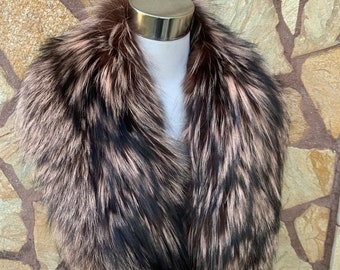 Fur Collar, fox fur collar, real fur scarf, fur warm neck