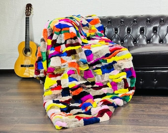 Rabbit Fur Throw Blanket