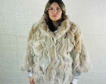 Luxurious Real Fox Fur Jacket for Women •  Personalized Stylish Winter Fashion Statement • Ethically and Organically Farmed Fox Fur