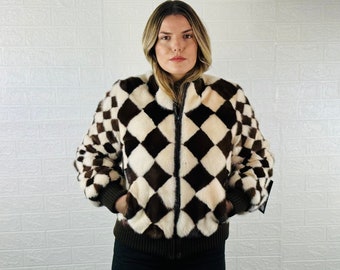 LUXURY Real Pelt Mink Fur Jacket for Women • Personalized Mink Fur Coat • Winter Vintage Fur Jacket