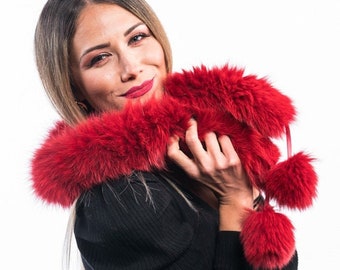 Fur scarves, fur scarf womens, fox fur scarf, fur collar