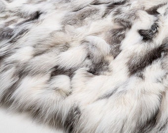 Real Fur Blanket • Personalized Fox Fur Blanket Throw • Handmade Genuine Fur Blanket • Fur Bedspread n Sofa Cover