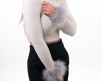 Fur cuffs, fur cuffs for wrists, fox fur cuffs