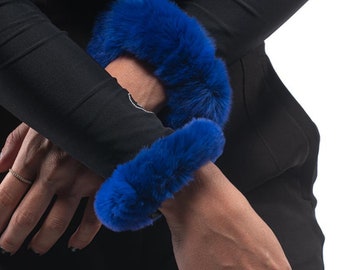 Fur cuffs, fur cuffs for wrists, rabbit fur cuffs
