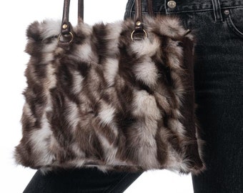Fur bags, fur shoulder bag , natural fur bag