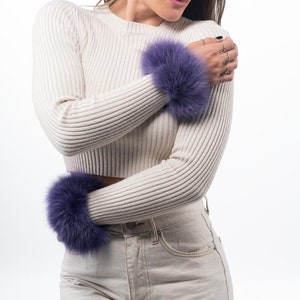 Fur cuffs, fur cuffs for wrists, fox fur cuffs
