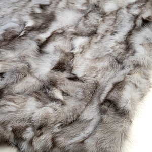 Real DOUBLE SIDED Fur Blanket • Personalized Fox Fur Blanket Throw • Handmade Genuine Fur Blanket • Fur Bedspread n Sofa Cover