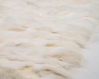 Real Fur Blanket • Personalized Fox Fur Blanket Throw • Handmade Genuine Fur Blanket • Fur Bedspread n Sofa Cover