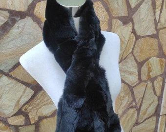 Fur scarves, fur scarf womens, rex rabbit fur scarf, fur collar