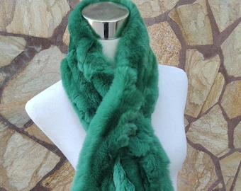 Fur scarves, fur scarf womens, rex rabbit fur scarf, fur collar