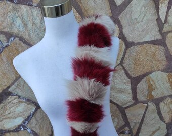 Fur trim for hood,  fox fur collar, fur collar