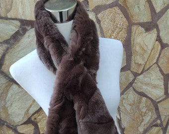Fur scarves, fur scarf womens, rex rabbit fur scarf, fur collar