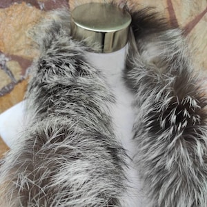 Fur trim for hood, silver fox fur collar, fur collar