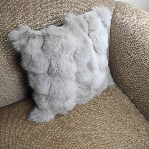 Fox Fur Pillow Etsy